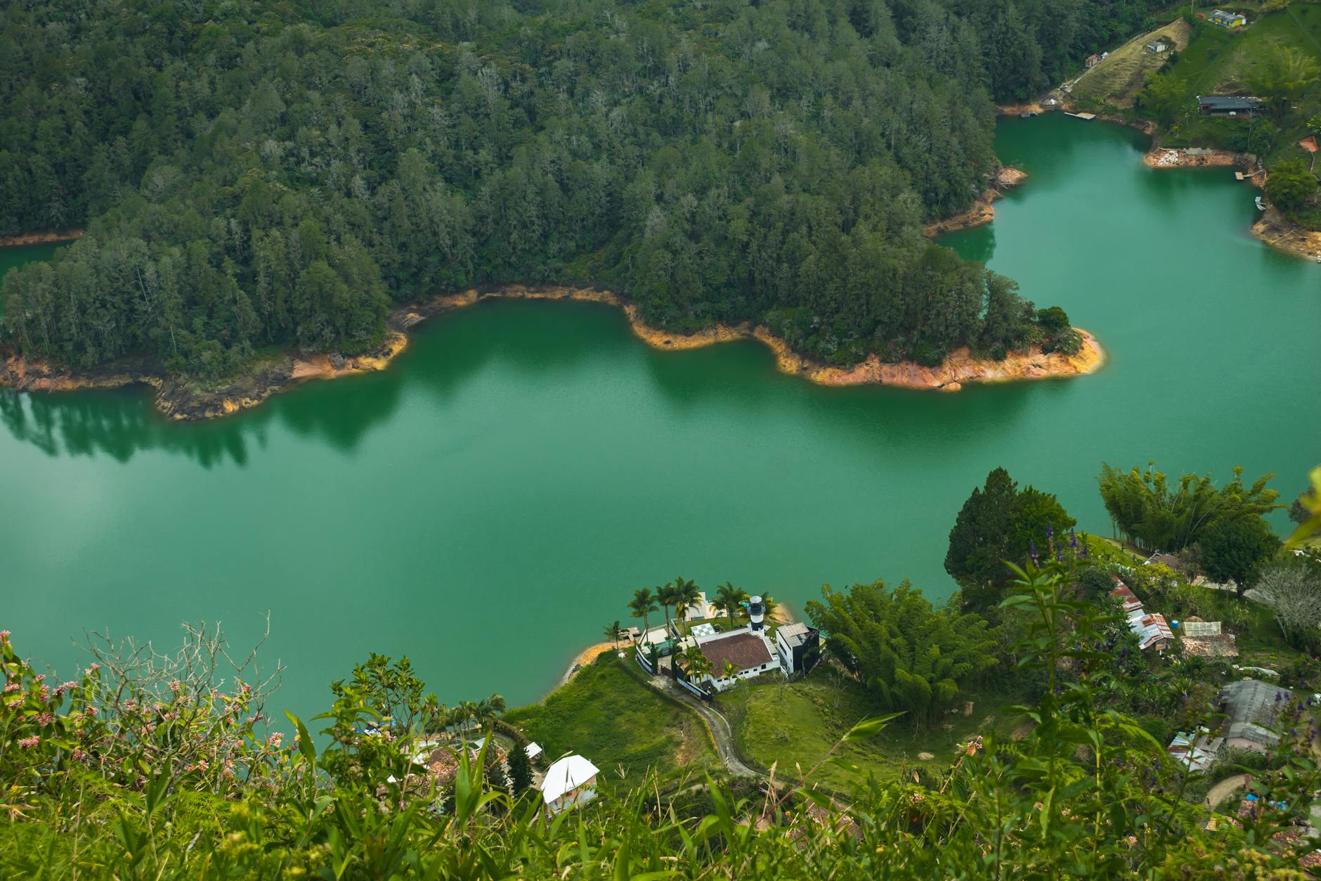 emerald river in summer